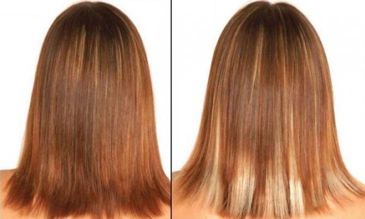 мелирование рыжих волос до и после