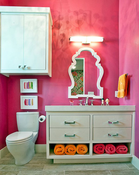 розовая ванная комната